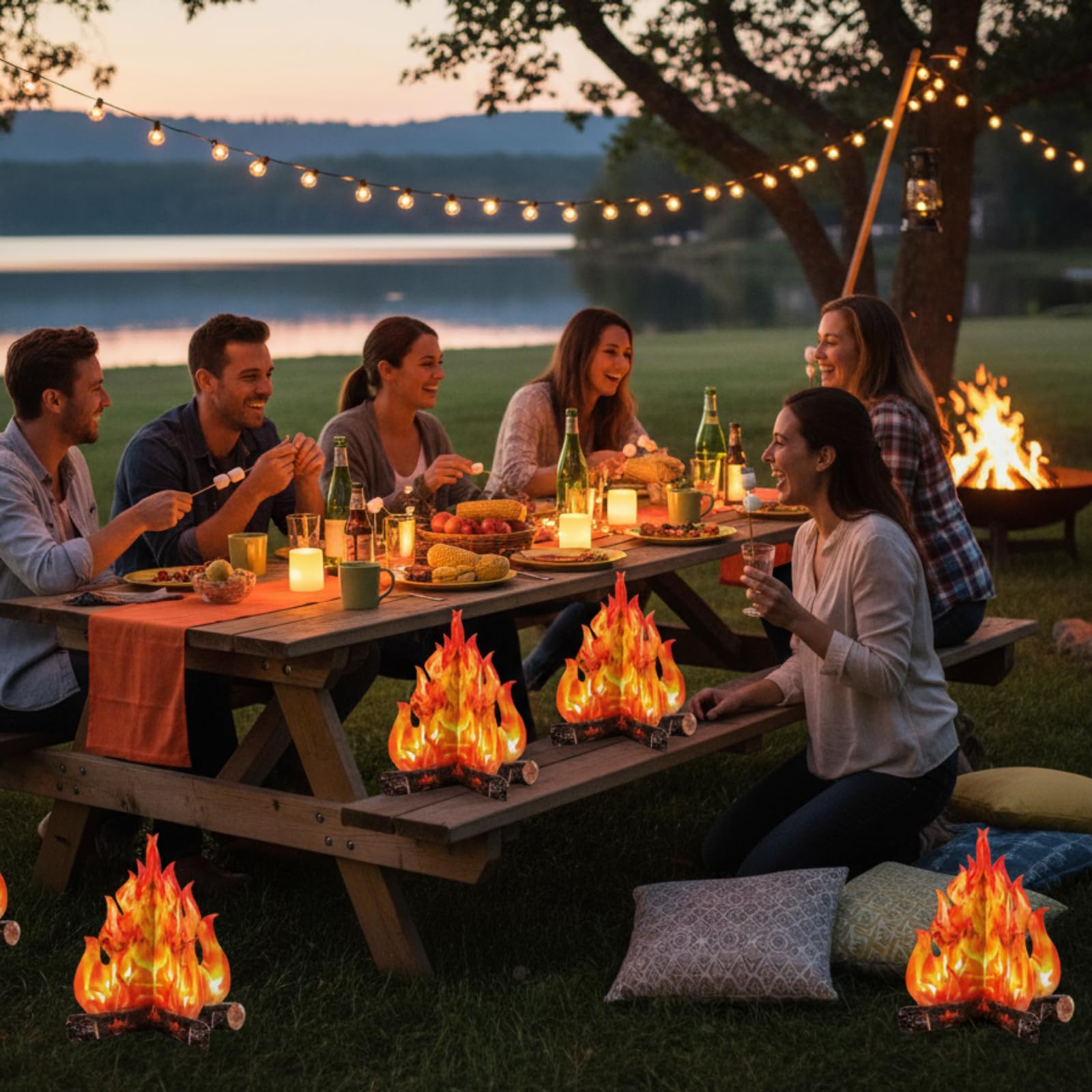 FaB 炎斬 / Ignite RF EX 3枚セット Amazon.com: Boao 3 Sets Fake Fire Fake Flame Prop Camping